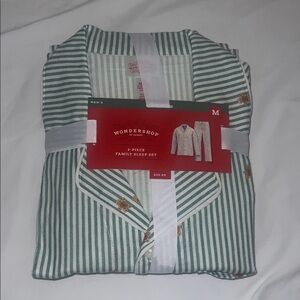 Men’s Gingerbread Striped Flannel Long Sleeve Shirt and Pants - WONDERSHOP pj’s